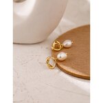 Freshwater Pearls Earrings Supplier - JINYOU 725 Trendy Fashion Copper Gold