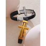 Cross Wide Bracelet Supplier - JINYOU 5427 New Arrival 67mm Stainless Steel
