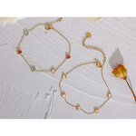 White Heart Anklet Manufacturer - JINYOU 1731 Colorful Cubic Zirconia Chain