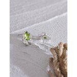 Green Cubic Zirconia Earrings Supplier - JINYOU New Sterling Silver Geometric