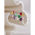 Acrylic Flower Earrings Supplier - JINYOU 2261 Colorful Plant Charm Stud