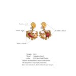 Natural Shell Pendant Earrings Supplier - JINYOU 5131 New Arrival Waterproof PVD
