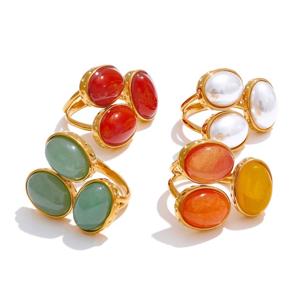 Charm Finger Ring Supplier - JINYOU 1994 Fashion Stainless Steel Natural