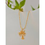 Coconut Tree Necklace Supplier - JINYOU 029 Summer 18K Gold Color PVD