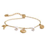 Shell Conch Bracelet Manufacturer - JINYOU 5529 Natural Pearl Metal Pendant