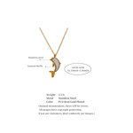 Shell Dolphin Necklace Supplier - JINYOU 5075 New Arrival Natural 18K Gold