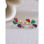 Acrylic Flower Earrings Supplier - JINYOU 2261 Colorful Plant Charm Stud