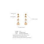 Natural Shell Drop Earrings Supplier - JINYOU 5166 New Arrivals Stainless Steel
