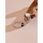 Natural Stone Ring Supplier - JINYOU 099 High Quality Geometric S925 Sterling