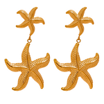 Starfish Drop Earrings Manufacturer - JINYOU 2318 New Stainless Steel Statement
