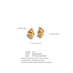 Conch Shape Stud Earrings Manufacturer - JINYOU 5129 New Arrival Waterproof PVD