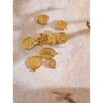 Flower Heart Pendant Manufacturer - JINYOU 0009 Stainless Steel DIY Making