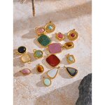 Natural Stone Pendant Supplier - JINYOU 0038 Exquisite Stainless Steel Square