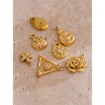 DIY Jewelry Accessories Supplier - JINYOU 0161 Leaf Flower Geometric Cubic