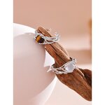 Natural Stone Ring Supplier - JINYOU 099 High Quality Geometric S925 Sterling