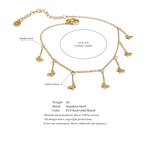 Butterfly Chain Anklet Manufacturer - JINYOU 708 Trendy Stainless Steel Drop