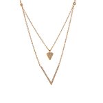 Double Layers Zircon Necklace Supplier - JINYOU 5201 New Arrival PVD Stainless