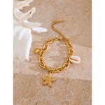 Metal Chain Bracelet Supplier - JINYOU 4282 Stainless Steel 18K Gold PVD