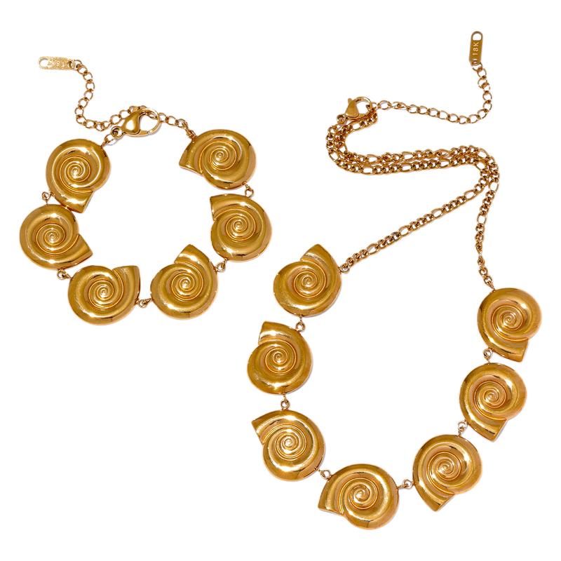 Shell Chain Set Manufacturer - JINYOU 2733 Stainless Steel Drop Necklace