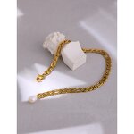 Pearl Chain Anklet Supplier - JINYOU 543 Natural 18k Gold Plated Stainless