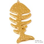Fish Bones Pendants Supplier - JINYOU 027 Fashion Gold Plated Stainless Steel