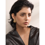 Artificial Pearls Stud Earrings Supplier - JINYOU 167 Trendy Metal Shell Golden