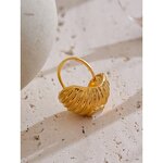 Natural Shell Ring Supplier - JINYOU 2495 Stylish Unique Geometric Wide