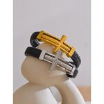 Cross Wide Bracelet Supplier - JINYOU 5427 New Arrival 67mm Stainless Steel