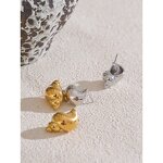 Conch Shape Stud Earrings Manufacturer - JINYOU 5129 New Arrival Waterproof PVD