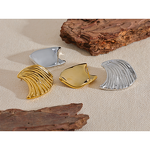 Sea Wave Stud Earrings Supplier - JINYOU 228 Stainless Steel 316l Geometric