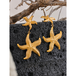 Starfish Drop Earrings Manufacturer - JINYOU 2318 New Stainless Steel Statement