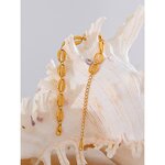 Metal Shell Bracelet Supplier - JINYOU 4287 Stainless Steel Gold Color 18K