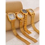 Stainless Steel Watch Supplier - JINYOU 4961 Waterproof Polished 18K Gold
