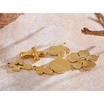 Flower Cross Pendant Manufacturer - JINYOU 0032 Stainless Steel DIY Making