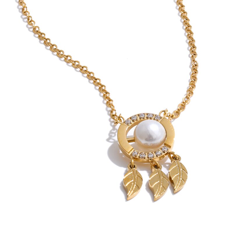 Pearl Zircon Necklace Supplier - JINYOU 5209 New Arrival Simulated Pearl