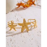 Starfish Cuff Bracelet Manufacturer - JINYOU 2726 Shell Sun Shape Metal PVD