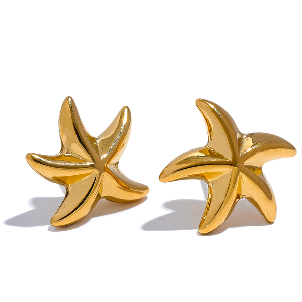Metal Starfish Stud Earrings Supplier - JINYOU 1410 Waterproof Stainless Steel