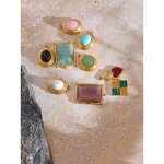 Natural Stone DIY Manufacturer - JINYOU 0055 Stainless Steel Round Square