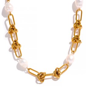 Natural Pearl Set Supplier - JINYOU 241 Fashion Trendy Stainless Steel Chain