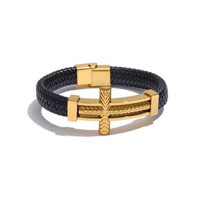 Cross Wide Bracelet Supplier - JINYOU 5427 New Arrival 67mm Stainless Steel