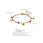 Stone Bead Anklet Supplier - JINYOU 1040 Colorful Natural Flower Chain