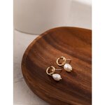 Freshwater Pearls Earrings Supplier - JINYOU 725 Trendy Fashion Copper Gold