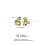 Enamel Flower Earrings Supplier - JINYOU 4061 Exclusive Stainless Steel Green