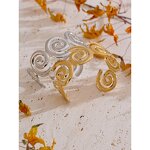 Ocean Style Cuff Bracelet Supplier - JINYOU 5334 Smooth 18k Gold Plated PVD