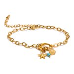 Pearl Turquoise Bracelet Manufacturer - JINYOU 5512 New Arrival Natural 18k Plated