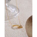 Zircon Heart Necklace Supplier - JINYOU 5187 New Arrival PVD Stainless Steel