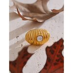 Natural Shell Ring Supplier - JINYOU 2495 Stylish Unique Geometric Wide