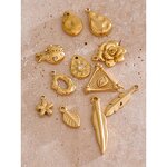 DIY Jewelry Accessories Supplier - JINYOU 0161 Leaf Flower Geometric Cubic