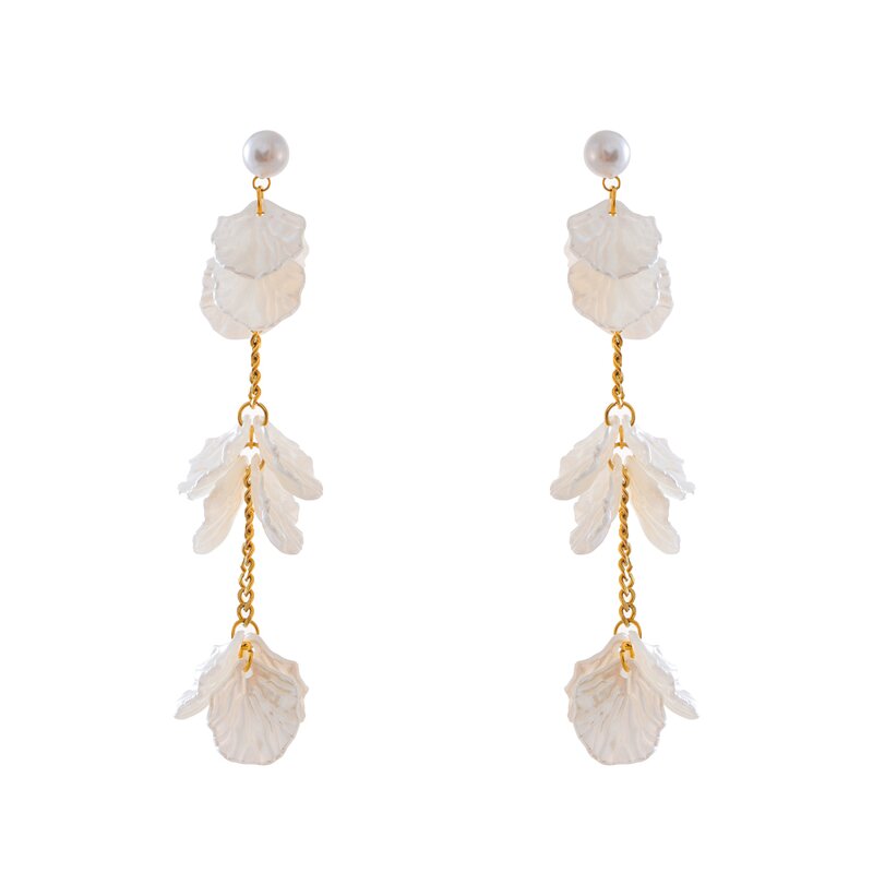 Shell Shape Pendant Earrings Supplier - JINYOU 4183 New Arrivals Stainless Steel