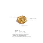 Sunflower Brooch Supplier - JINYOU 4989 New Arrival Metal PVD Waterproof